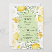 Rose für Skripte & Brautparty für Lemon-Themed Einladung (Vorderseite)