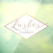 Rose für Skripttext: Gold/Weiß Fensteraufkleber (Blatt 3)