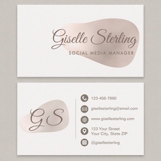 Rose für Social Media Manager Visitenkarte