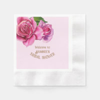 Rose für tiefrosa Aquarellfarben Brautparty