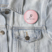 Rose für trendy Monogram-Vorlage Gold-Glitzer-Look Button (Beispiel)