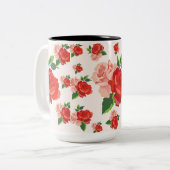 Rose für U Zweifarbige Tasse (Vorderseite Links)