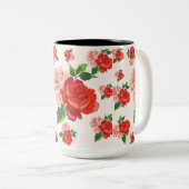 Rose für U Zweifarbige Tasse (VorderseiteRechts)
