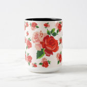 Rose für U Zweifarbige Tasse (Mittel)