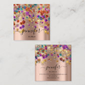 Rose für Veranstaltungen im beruflichen Boutique S Quadratische Visitenkarte (Vorne/Hinten)