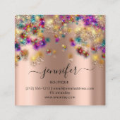 Rose für Veranstaltungen im beruflichen Boutique S Quadratische Visitenkarte (Rückseite)