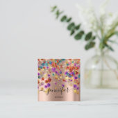 Rose für Veranstaltungen im beruflichen Boutique S Quadratische Visitenkarte (Stehend Vorderseite)