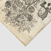 Rose für Vintage Alice im Wunderland Seidenpapier (Ausschnitt)