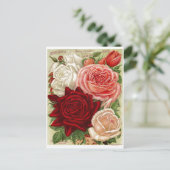 Rose für Vintage Gartenanlagen Postkarte (Stehend Vorderseite)