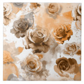Rose für Wasserfarben 2 Fliese (Vorderseite)