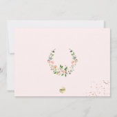 Rose für Wasserfarben - Danke Einladung (Rückseite)