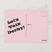 Rose für Wasserfarben Derby Party Postkarte (Rückseite)