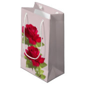 Rose für Wasserfarben Kleine Geschenktüte (Vorderseite Schrägansicht)