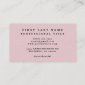 Rose für Wasserfarben, Rosa und Rosa Visitenkarten Visitenkarte (Rückseite)