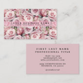 Rose für Wasserfarben, Rosa und Rosa Visitenkarten Visitenkarte (Vorne/Hinten)