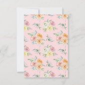 Rose für Wasserfarben RSVP Karte (Rückseite)