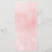 Rose für Wasserfarben Taufe Girl Menükarte (Rückseite)