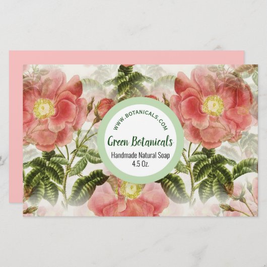 Rose für Wasserfarben - Umhüllungspapier Briefpapier (Vorne/Hinten)