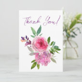 Rose für Wasserfarbenblüten dank Karte (Stehend Vorderseite)