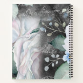 Rose für Wasserfarbenkarton - Bullet-Journal Notizblock (Rückseite)