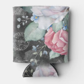 Rose für Wasserfarbenkarton Dosenkühler (Vorderseite)