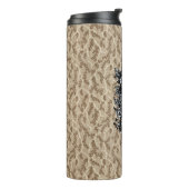 Rose für weibliche Schädel erhalten Original Tinte Thermosbecher (Nach links gedreht)