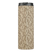 Rose für weibliche Schädel erhalten Original Tinte Thermosbecher (Rückseite)