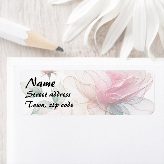 Rose für weichrosa Chiffon (Insitu)