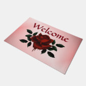 Rose Fußmatte (Schrägansicht)