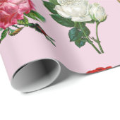 Rose Galerierpapier Geschenkpapier (Rolleneckpunkt)