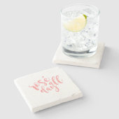 Rose ganztägig Untersetzer (Seitenansicht)