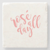 Rose ganztägig Untersetzer (Vorderseite)