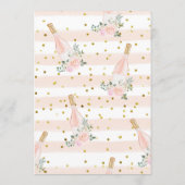 Rosé Ganztägige Brautparty-Tafelkarte Programm (Rückseite)