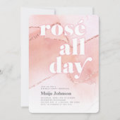 Rosé Ganztägige Einladung zum 21. Geburtstag (Vorderseite)