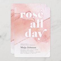 Rosé Ganztägige Einladung zum 21. Geburtstag