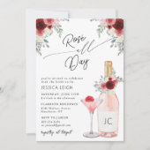 Rosé Ganztagsdusche Einladung (Vorderseite)