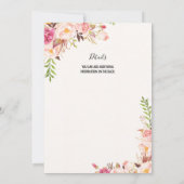 Rosé Ganztagsdusche Einladung (Rückseite)