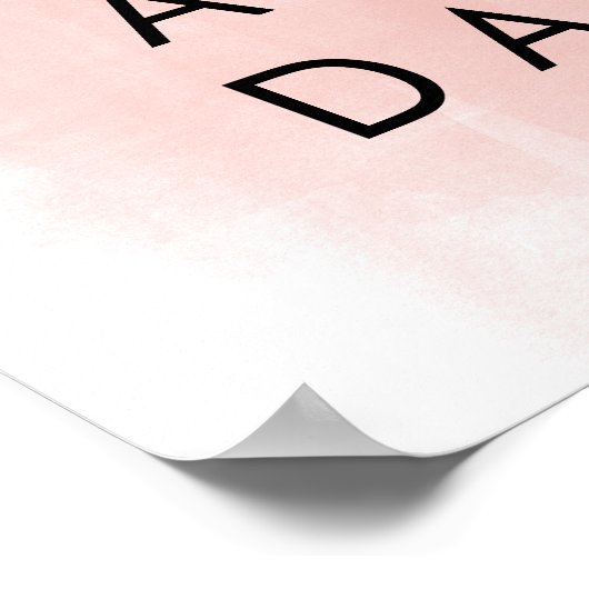 Rosé-Ganztagsposter Poster (Ecke)