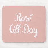 Rosé Ganztagsrosa Mousepad (Vorne)