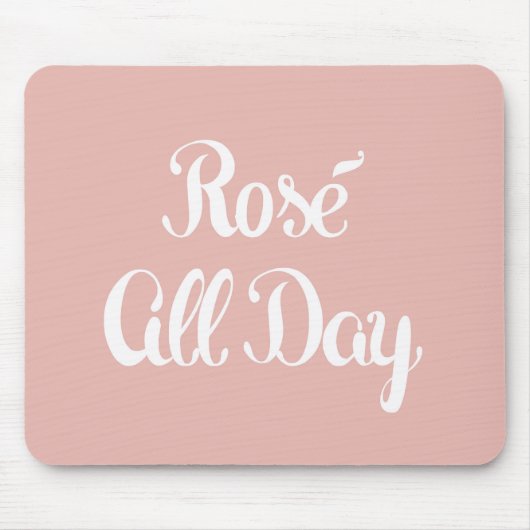 Rosé Ganztagsrosa Mousepad (Vorne)