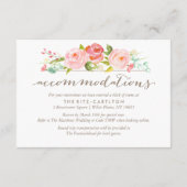 Rose Garden 2-seitige Unterkünfte Empfang Karte (Rückseite)