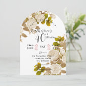Rose Garden 40. Geburtstag Einladung (Stehend Vorderseite)