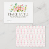 Rose Garden Baby Diaper Raffle Ticket Begleitkarte (Vorne/Hinten)