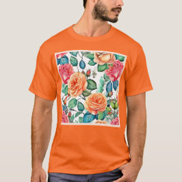 Rose Garden Bloom Design T-Shirt