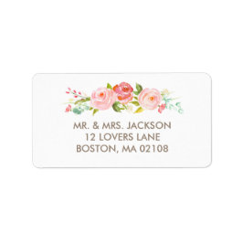 Rose Garden Bloral White Address Label Adressaufkleber