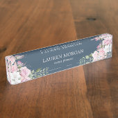 Rose Garden Blue | Namensplakette (Seite)