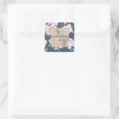 Rose Garden Blue | Personalisierter Aufkleber (Tasche)