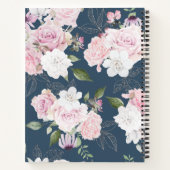 Rose Garden Blue | Personalisiertes Notebook Notizblock (Rückseite)