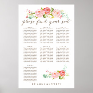 Rose Garden Blumendiagramm   7 Tabellen Poster