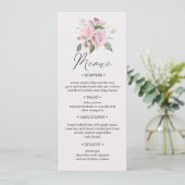 Rose Garden Blumengarten Hochzeitsessen Menue Einl Einladung (Stehend Vorderseite)